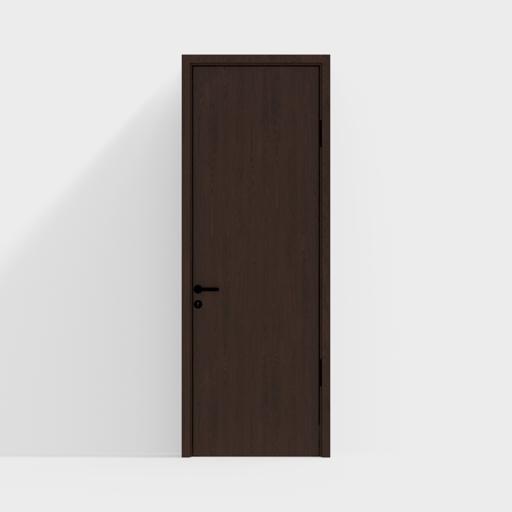 Elegant Low-Poly Interior Door 3D model