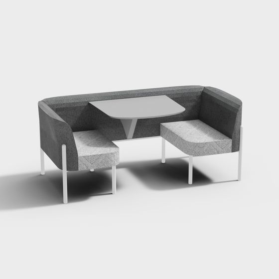 Urban Corner Sofa 3D model for Creative Spaces