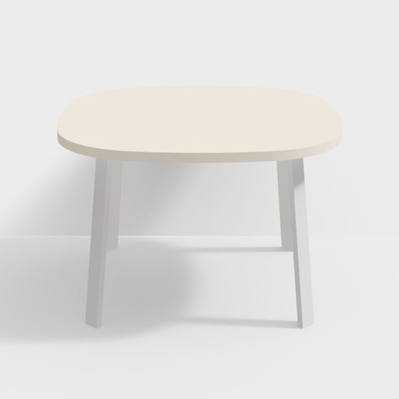 Stylish Low-Poly Round Table 3D model