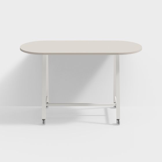 Elegant Oval Conference Table 3D model