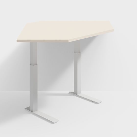 Minimalist Office Desk 3D Model