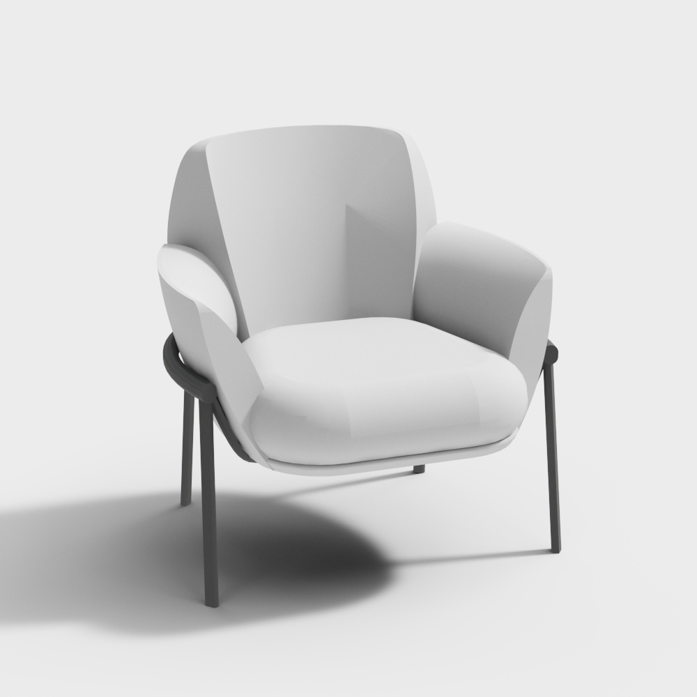 Sleek Sofa 3D model for Modern Interiors