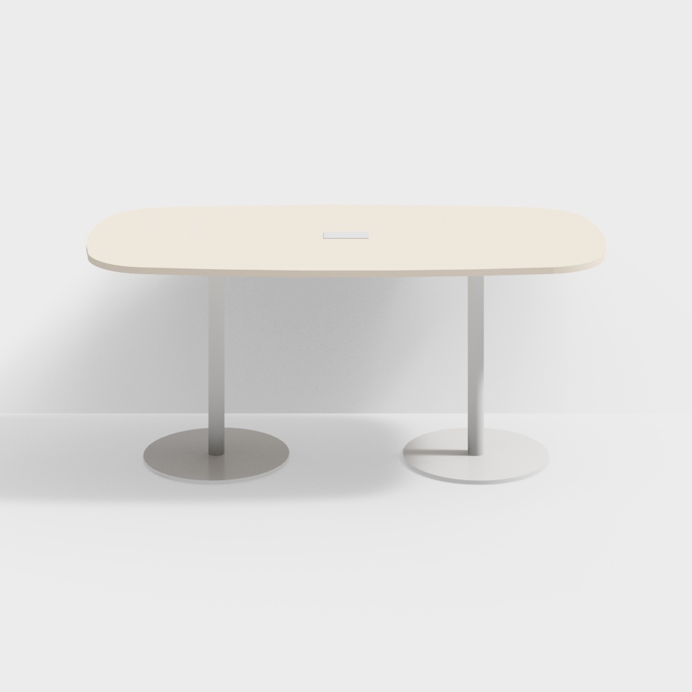 Haworth Planes Dual Disc Base Table Pebble