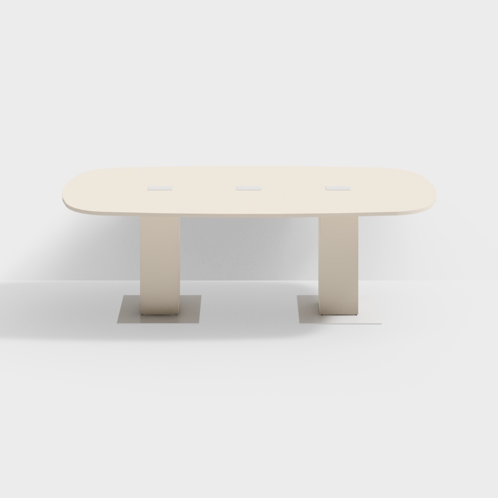 Haworth Planes PebbleOne Column Base Conference Table