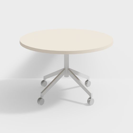 Elegant Mobile Round Table 3D model