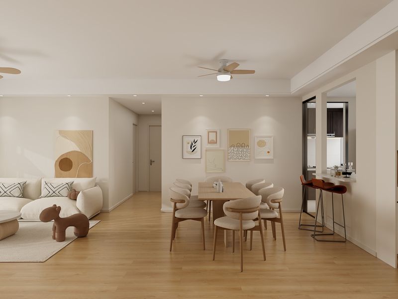 Modern Open-Concept Living and Dining Room Design