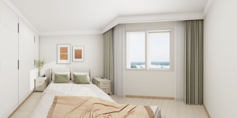 Modern Minimalist Bedroom with White & Wood Tones
