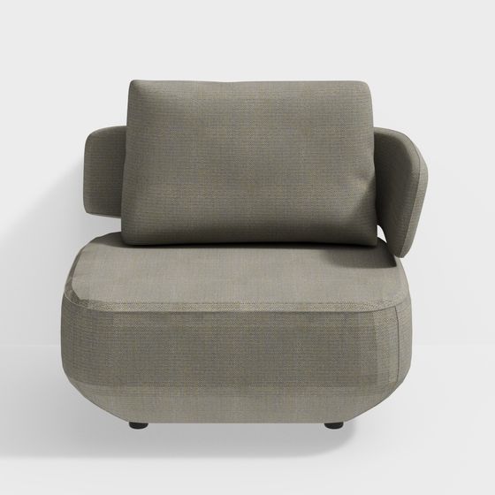 Elegant Low-Polygon Sofa 3D model for Contemporary Spaces