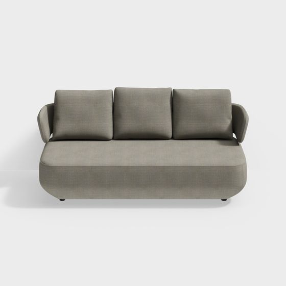 Urban Comfort Low-Poly Sofa 3D Model for Modern Spaces