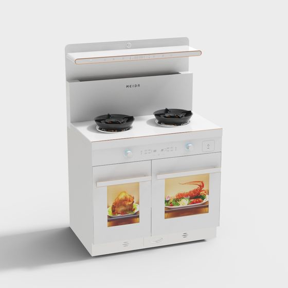Smart Cooking Center 3D model for Modern Kitchens