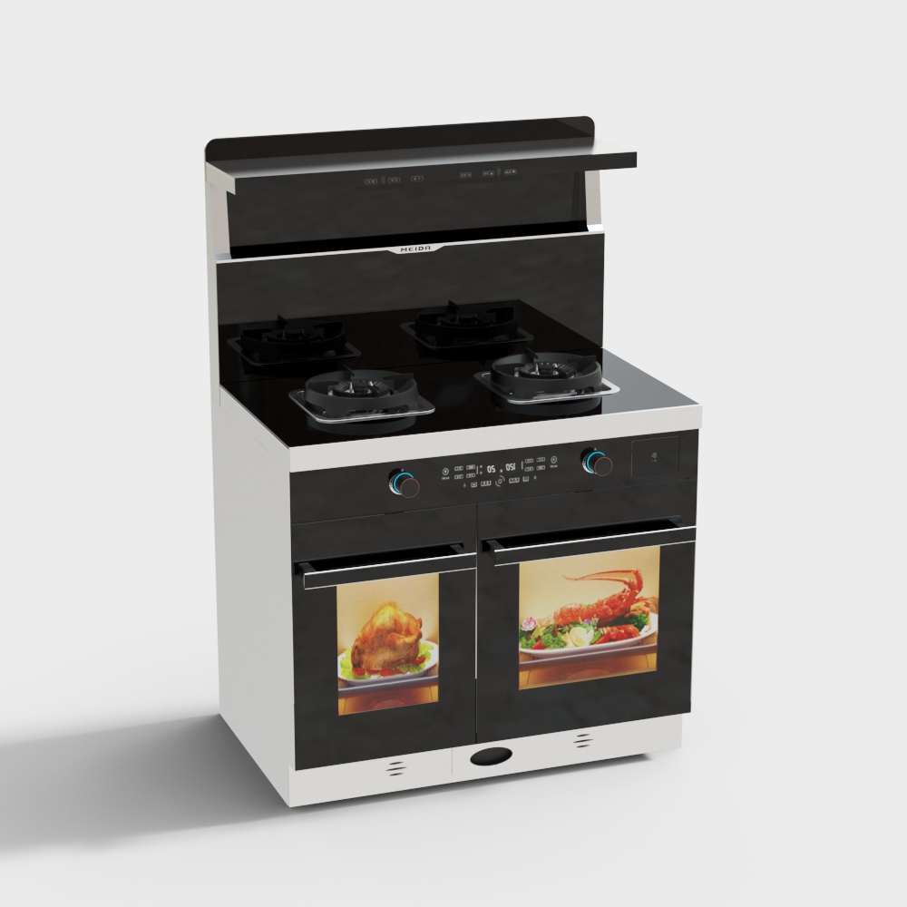 États-Unis - appareils électriques - cuisinière intégrée - cuisson à la vapeur, cuisson et friture à la lumière du vent