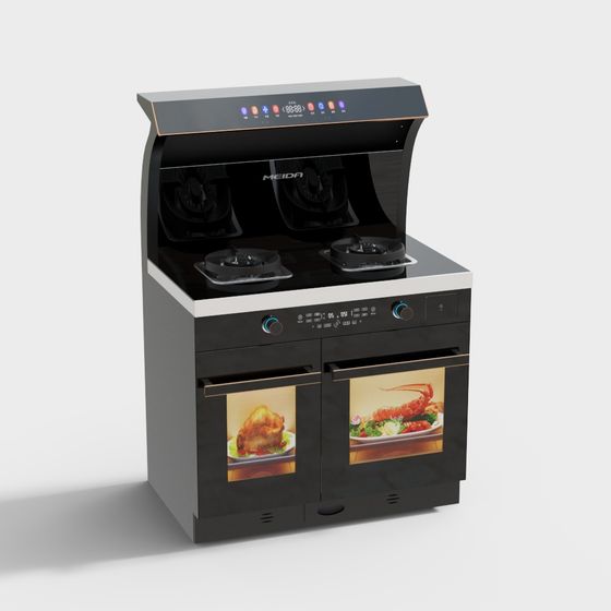 Modern Integrated Stove 3D model