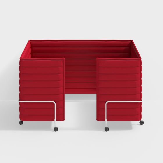 Vibrant Red Mobile Storage Unit 3D model