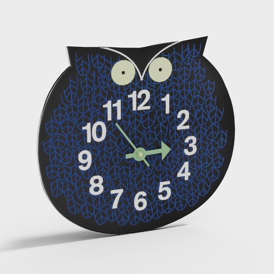 Owl Clock 3D model for Creative Projects