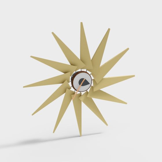 Starburst Clock 3D model for Creative Projects