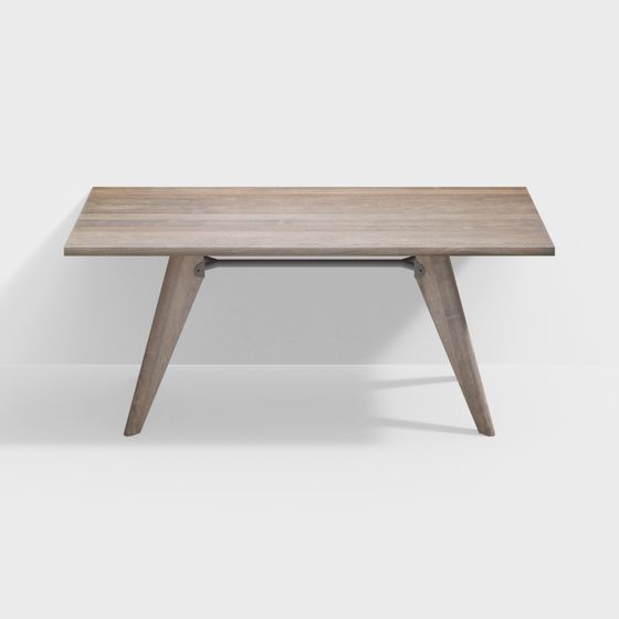 Mid-Century Modern Table 3D model for Creative Spaces