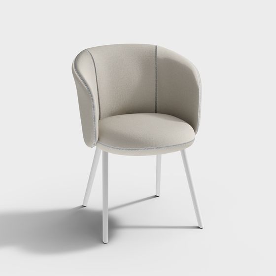 Cozy Corner Chair 3D model for Modern Spaces