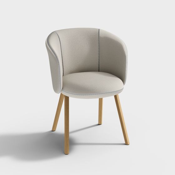 Cozy Reading Chair 3D Model