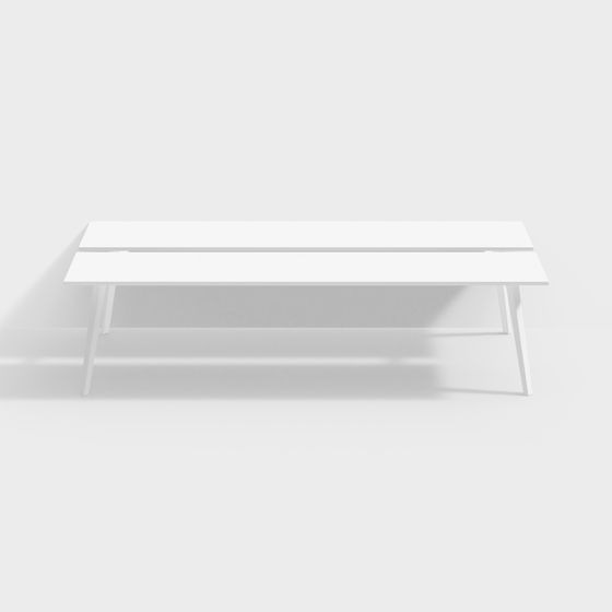 Minimalist Long Table 3D model for Modern Interiors