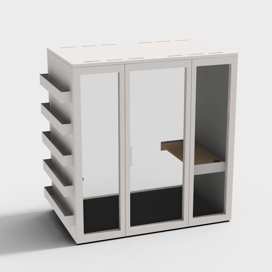 Urban Storage Cabinet 3D model for Contemporary Spaces
