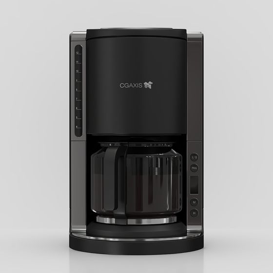Elegant Low-Poly Coffee Machine 3D model