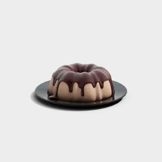 Mouthwatering Chocolate Glaze Cake 3D model