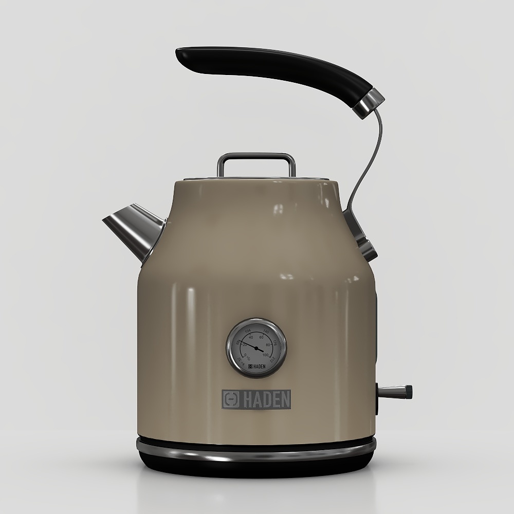 Haden Electric Kettle 3D Model – Minimal Low-Poly Design