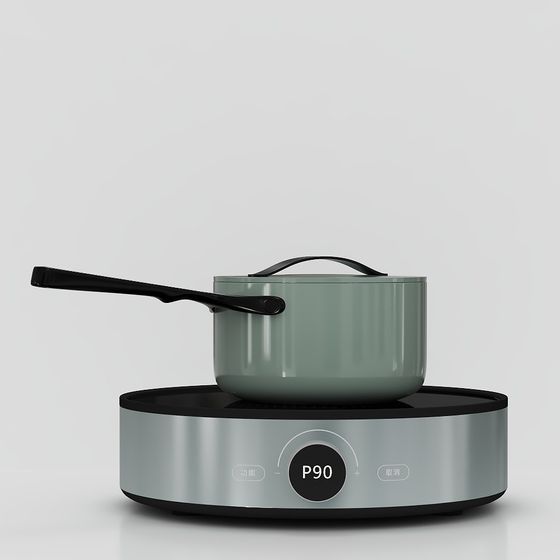 Sleek Smart Electric Pot 3D model for Contemporary Kitchens