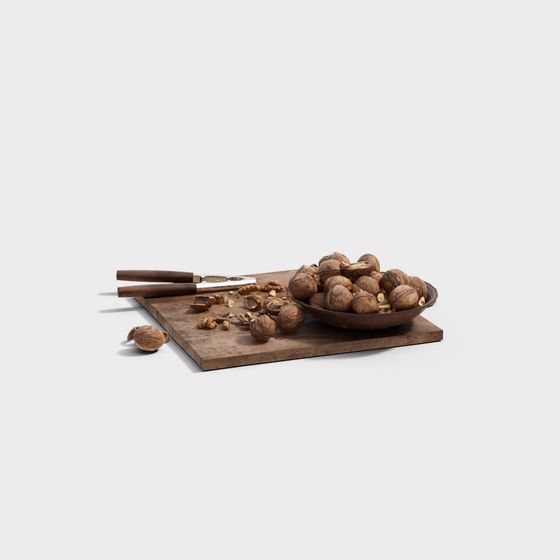 Walnut and Cutting Board 3D Model