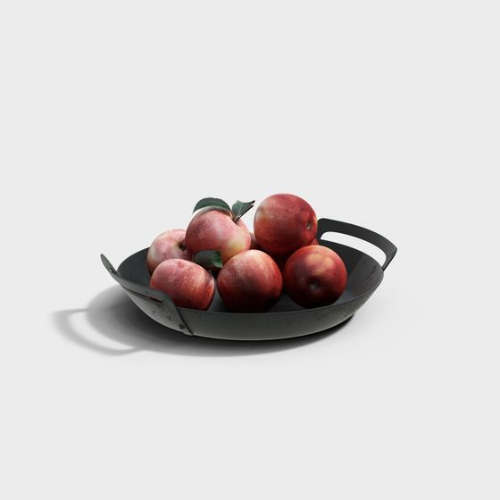 Low-Poly 3D Model of a Fruit Basket