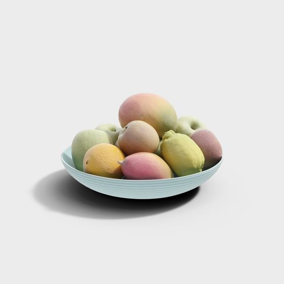 Realistic Fruit Platter 3D model