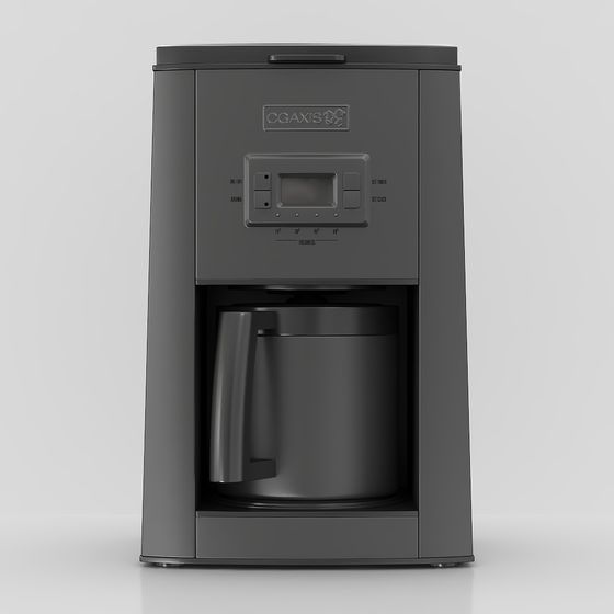 Low-Poly 3D Coffee Maker Model for Creative Projects