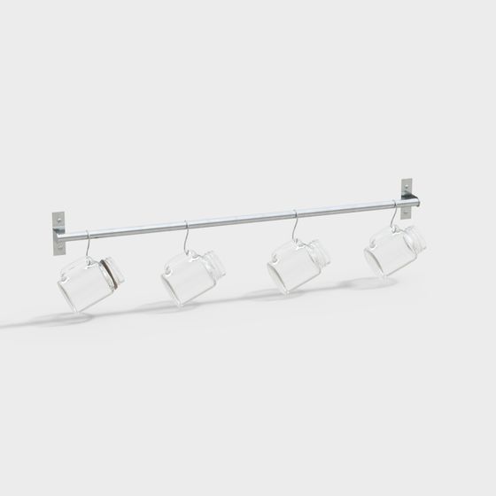 Hanging Glass Jar Rack 3D model