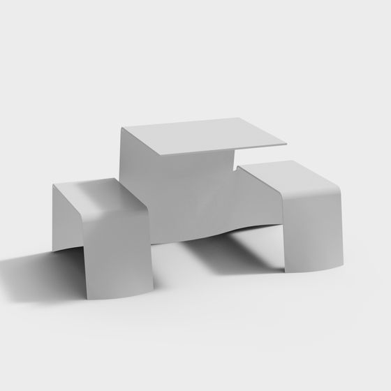 Abstract Geometric Table 3D Model