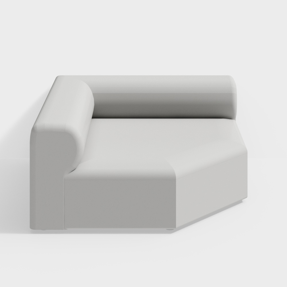 Modern Minimalist Low-Poly Sofa 3D model