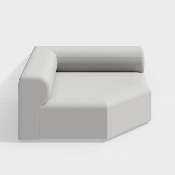 Modern Minimalist Low-Poly Sofa 3D model