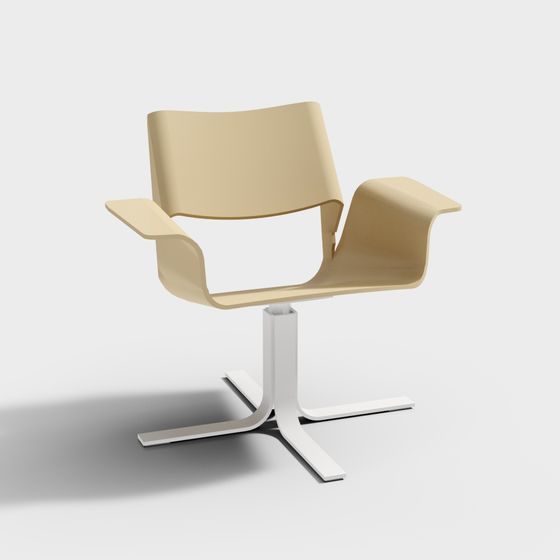 Stylish Lounge Chair 3D model for Creative Spaces