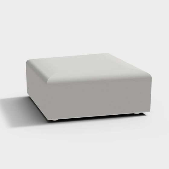 Contemporary Square Stool 3D model for Modern Interiors