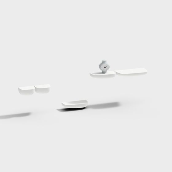 Minimalist Low-Poly 3D Model for Modern Interiors