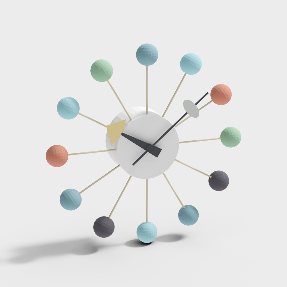 Stylish 3D Clock Model for Modern Aesthetics