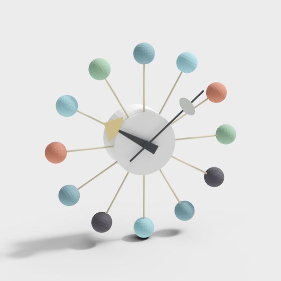 Stylish 3D Clock Model for Modern Aesthetics