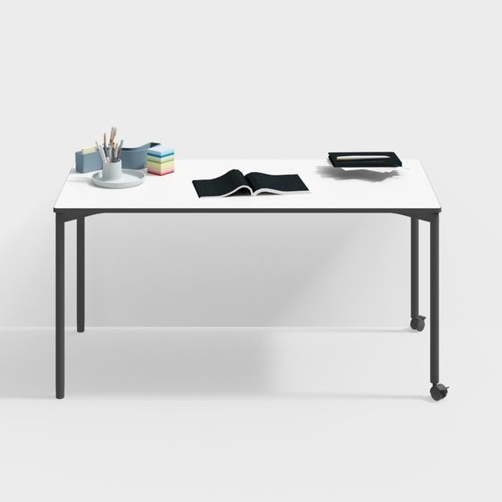 Modern Minimalist Desk and Chair 3D model