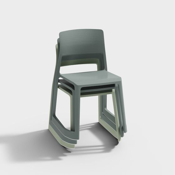 City Green Chair 3D model for Modern Spaces