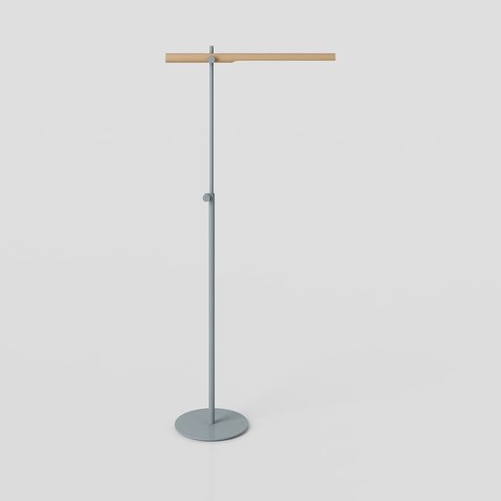 Stylish Low-Poly Floor Coat Rack 3D model for Modern Interiors