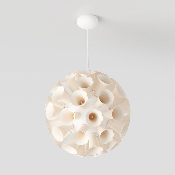 Elegant Low-Poly Chandelier 3D model