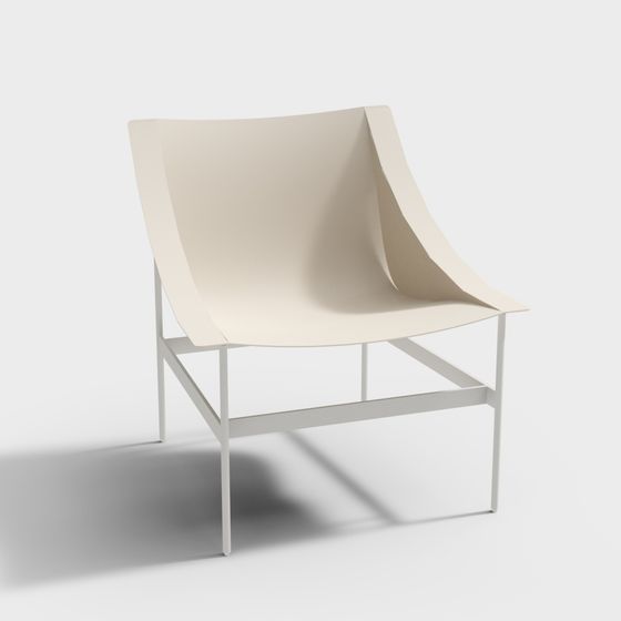 Streamlined Sofa 3D model with High Detail