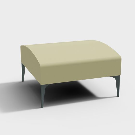 Streamlined Sofa Stool 3D model