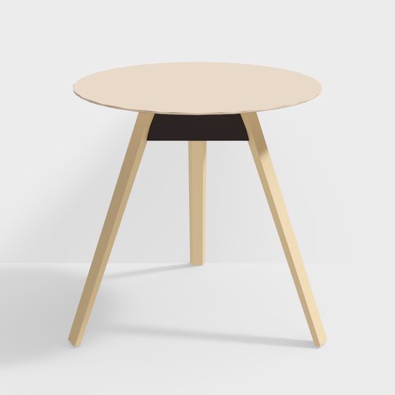 Elegant Low-Poly Round Table 3D model for Creative Projects