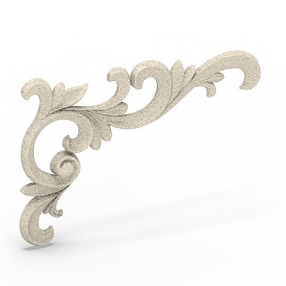 Vintage Scroll Low Poly High Detail 3D model