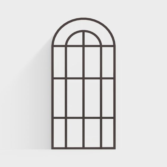 Sophisticated Arched Window 3D model for Creative Spaces